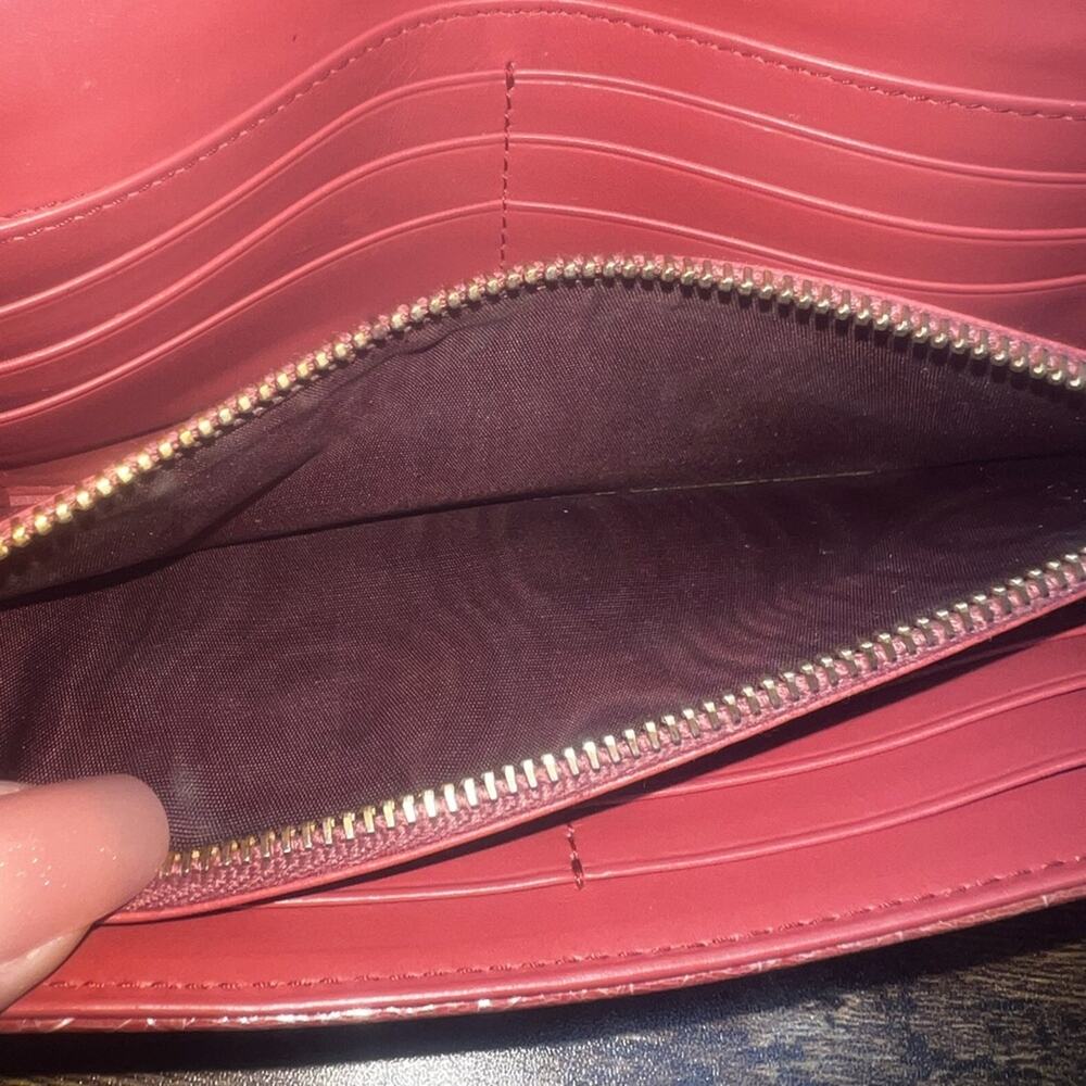 Miu Miu - Continental Wallet - Croc Embossed- Pink - Picture 6 of 12